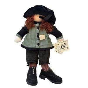 Little Souls Gretchen Wilson Handcrafted Cloth Doll IZZY Green Black Sweater 24”